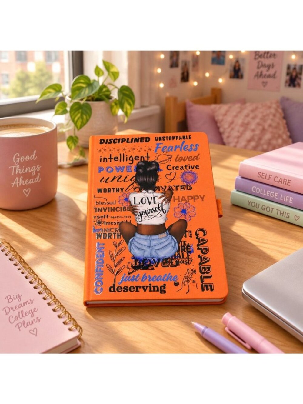 NWT-Self-Care Motivational Affirmation Journal and Pen Set SKU#1215